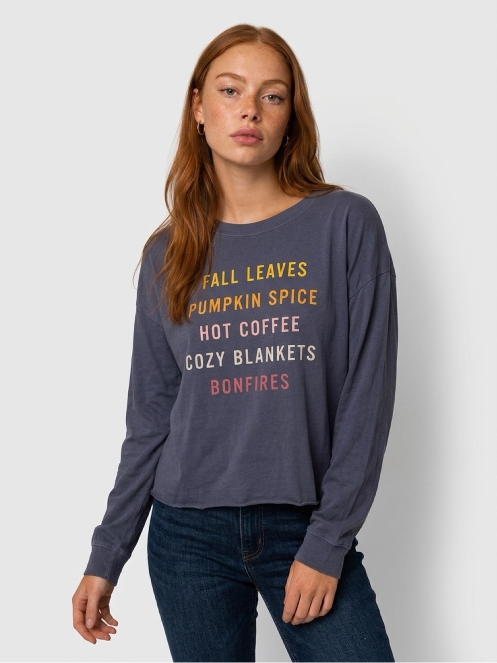 Fifth Sun Fall Pumpkin Spice Graphic Long Sleeve Tee XXL